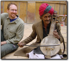 Crazy street musician