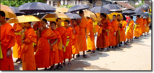 Monks in Parade during Buddhist New Year