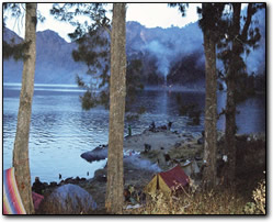 Lakeside camping