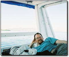Relaxing in the boat