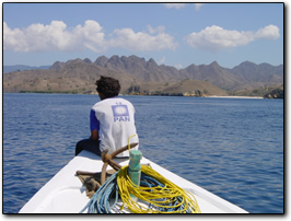 Boat near Rinca