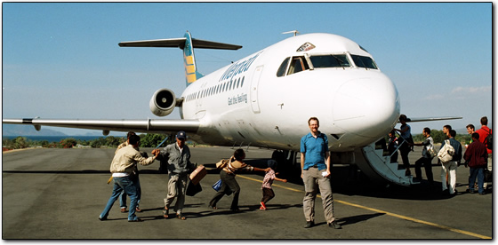 Merpati flight in Nusa Tenggara