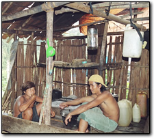 Inside the Pondok with 'Nus and Ding
