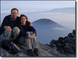 Mt Merapi at sunrise