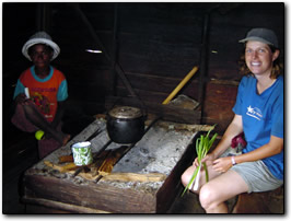 Hut fireplace