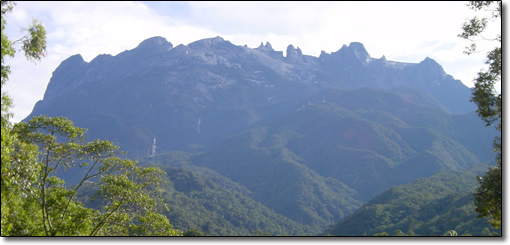 Mt Kinabalu from park headquarters