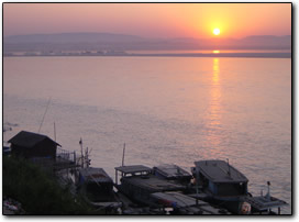 Sunset over the Ayeyarwady