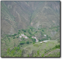 Hillside Tibetan village